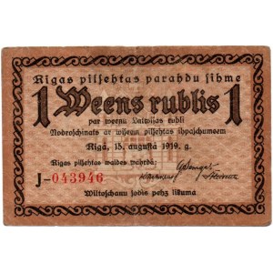 Latvia 1 rouble 1919