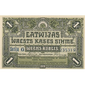 Latvia 1 rouble 1919 G