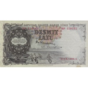 Latvia 10 latu 1939