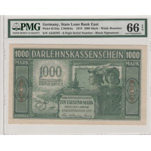 Germany - Lithuania Kowno (Kaunas) 1000 mark 1918 PMG 66 EPQ