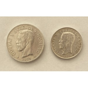 Sweden 2 kronor 1939, 1 kronor 1937