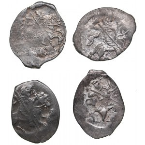 Russia silver Wire coins (4)
