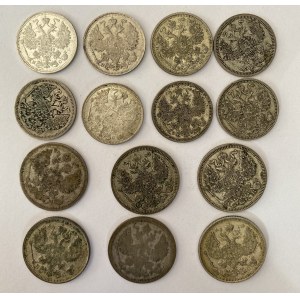 Russia lot of silver coins (14)