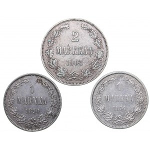 Russia - Grand Duchy of Finland coins lot (3)
