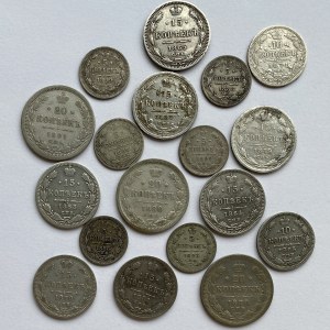 Russia lot of silver coins (18)