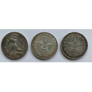 Russia - USSR 50 kopeks 1921, 1922, 1925