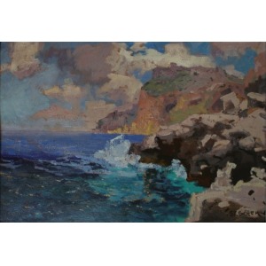 Stanisław Gałek (1876-1961), Skaliste wybrzeże Capri