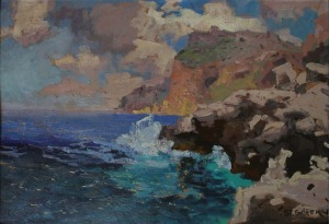 Stanisław Gałek (1876-1961), Skaliste wybrzeże Capri