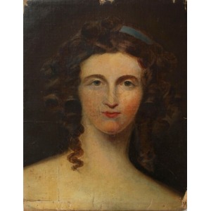 T.L.(XIX w.), Portret kobiety z niebieską wstążką(1821)