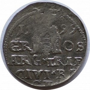 Zygmunt III Waza, Trojak,1599, Ryga