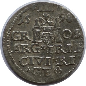 Zygmunt III Waza, Trojak,1598, Ryga
