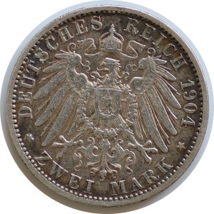 Niemcy, Prusy,2 Marki, 1904A,Wilhelm II
