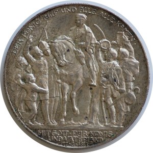 Niemcy, Prusy, 3 Marki, 1913, Bitwa pod Lipskiem