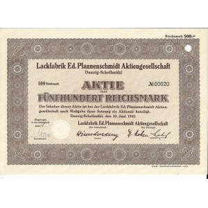 Lackfabrik Ed. Pfannenschmidt AG 1942 Danzig