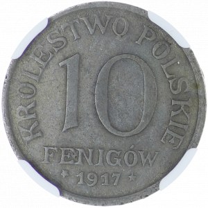 10 Fenigów 1917, Doubled Die, NGC