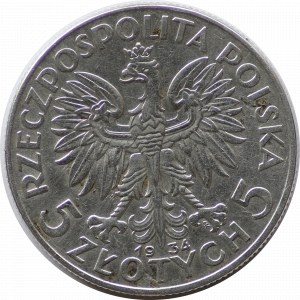 5 złotych Głowa kobiety 1934