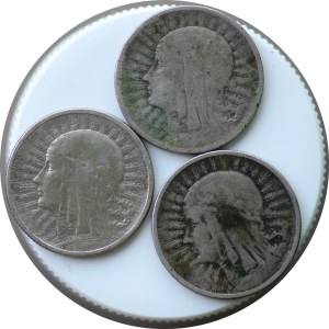 Zestaw 3 x 2 zł głowa kobiety