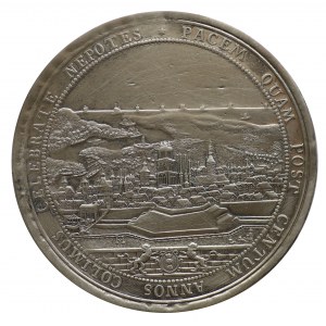 Medal z okazji stulecia Pokoju Oliwskiego - współczesna srebrna kopia