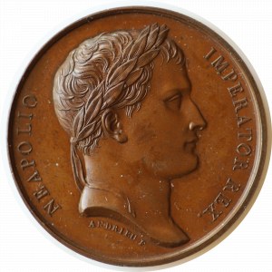 medal z 1807 roku autorstwa Andrieu i Denona wybity z okazji zdobycia Gdańska przez wojska Napoleona i ustanowienia Wolnego Miasta