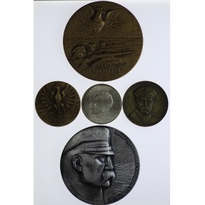 Zestaw 5 medali Józef Piłsudski