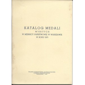 Katalog medali wybitych w mennicy państwowej w Warszawie w roku 1971