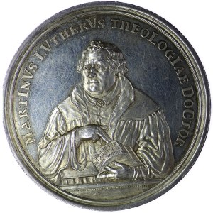 Saksonia, medal z 1717 - rzadki w takim stanie