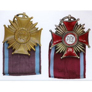 Krzyż Zasługi PRL, (2 sztuki) srebrny i brązowy