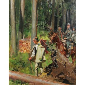 Wojciech KOSSAK (1856-1942), Przejście przez las, 1919