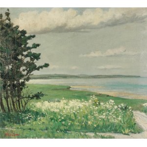 Włodzimierz NAŁĘCZ (1865-1946), Pejzaż wiosenny - Nad zatoką