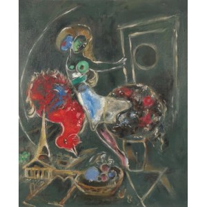 Issachar Ber RYBACK (1897-1935), Scena oniryczna w hołdzie Chagallowi