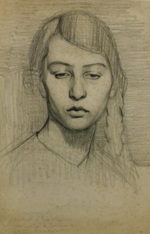 Henryk BERLEWI (1894-1967), Portret Ewy Schwarz, 1916