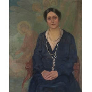 Joanna GETTEROWA [STEIFMANN], XIX / XX w., Portret kobiety w perłach, 1922