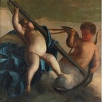 Malarz nieokreślony, 2 poł. XVIII w., Sceny alegoryczne z puttami-para obrazów