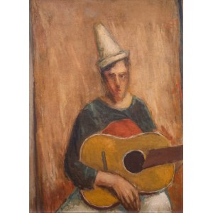 Jerzy Nowosielski (1923 Kraków - 2011 tamże), Portret mężczyzny z gitarą, 1945