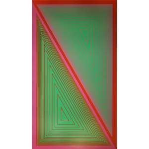 Richard Anuszkiewicz (1930, Erie, Pensylwania - 2020, Englewood), Triangulated Green, 1977