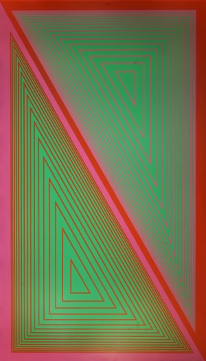 Richard Anuszkiewicz (1930, Erie, Pensylwania - 2020, Englewood), Triangulated Green, 1977