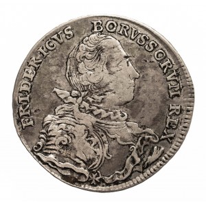 Śląsk, Śląsk pod panowaniem pruskim - Fryderyk II (1740–1786), 1/2 talara 1751 B, Wrocław