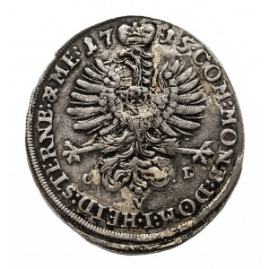 Śląsk, księstwo oleśnickie - Dynastia Württemberg-Weiltingen - Karol Fryderyk Oleśnicki (1704–1744), 6 krajcarów 1715 CVL, Oleśnica