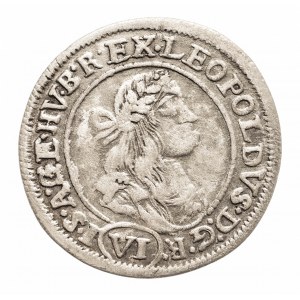 Węgry, Leopold I (1658–1705), 6 krajcarów 1672 KB, Kremnica