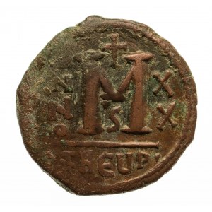 Bizancjum, Mauricius Tiberius 582 -602, follis, Theoupolis.
