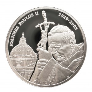 Wyspy Niue, Elżbieta II, 1 dolar 2015, Ag 999, Jan Paweł II. Warszawa.