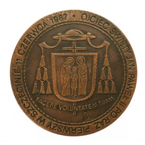 PRL, medal, Jan Paweł II, Pielgrzymka do Szczecina 1987.