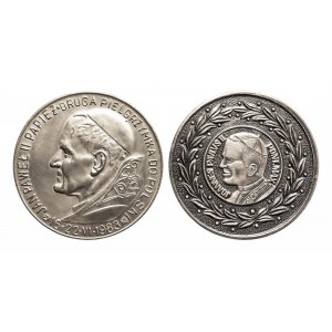 PRL, medal, Jan Paweł II, zestaw dwóch medali 1983.