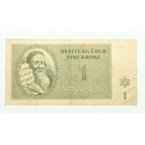 Getto Theresienstadt 1941-1945, 1 korona 1 styczeń 1943. Seria A044.