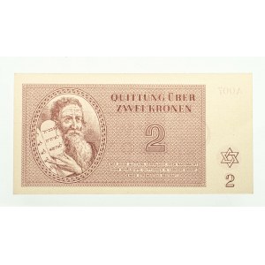 Getto Theresienstadt 1941-1945, 2 korony 1 styczeń 1943. Seria A007.