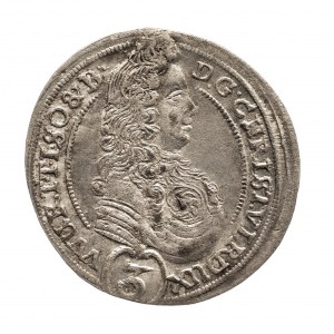 Śląsk, Księstwo Oleśnickie, Christian Ulrich 1668-1704, 3 krajcary 1696 LL, Oleśnica