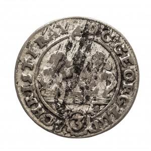 Śląsk, księstwo legnicko-brzesko-wołowskie, Trzej Bracia, 3 krajcary 1658 E-W, Brzeg