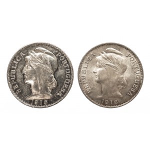 Portugalia, zestaw: 50 centavos 1916, 2 szt.