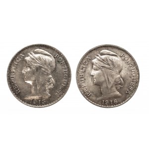 Potrugalia, zestaw: 50 centavos 1913, 1916