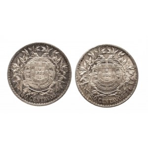 Potrugalia, zestaw: 50 centavos 1913, 1916